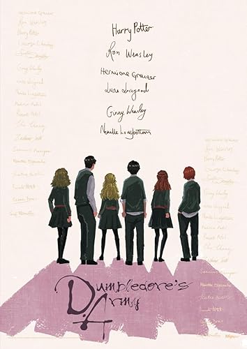 MIGHTYPRINT Harry Potter - Harry Ron Hermoine - Ejército de Dumbledore - Arte de pared duradero de 17 x 24 pulgadas, no hecho de papel,