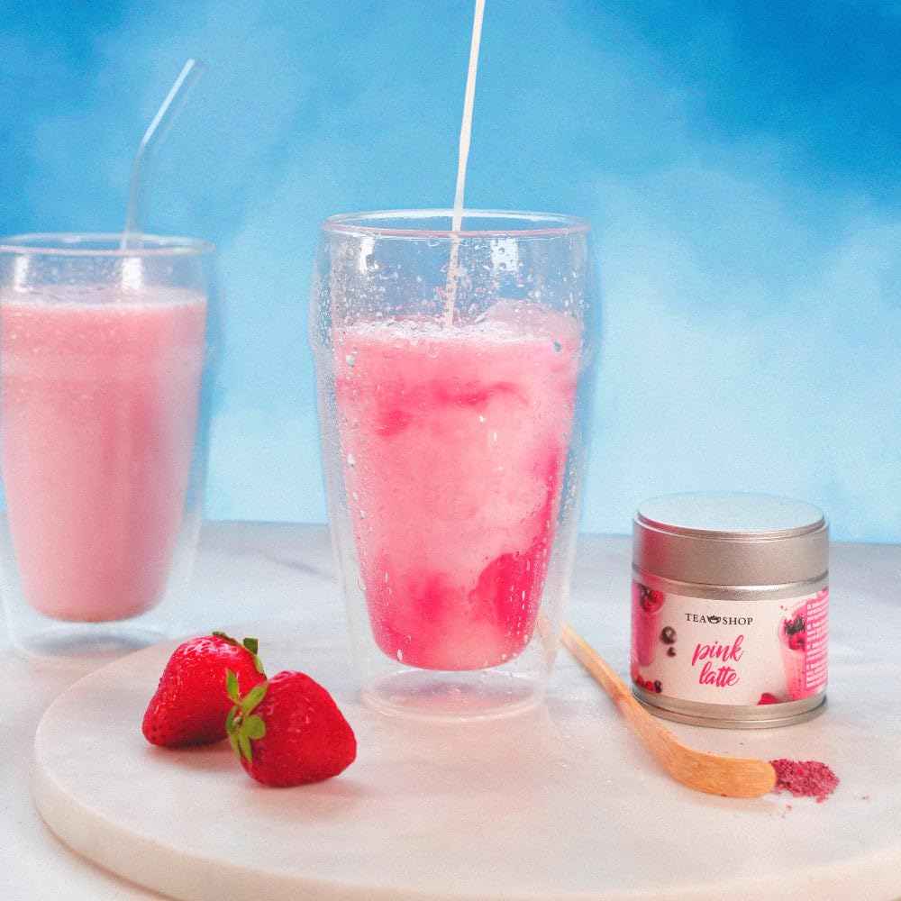 TEA SHOP - Pink Latte - Ideal para preparar smoothies y recetas saludables llenas de vitaminas - Preparado en polvo - Smoothie