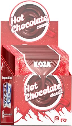 Koza Classic S cak  ikolata  ecek Tozu, Tek  imlik Stick, 80 kcal, 12li Paket