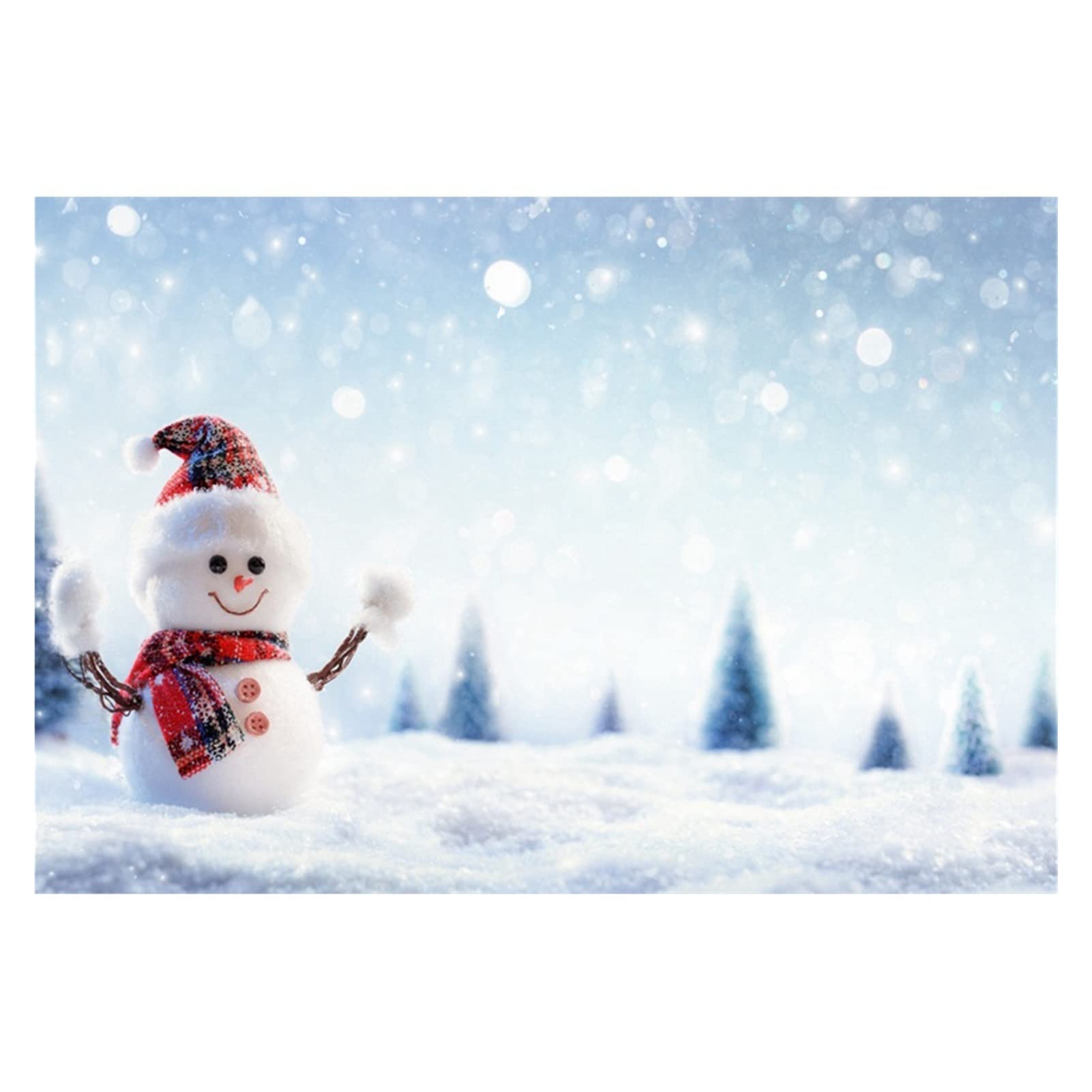 SQATDS Photography Backdrops Merry Christmas Snowman Winter House Decor B-aby Child Portrait Photo Backgrounds Photography Backdrop for A Photo Studio (Size : Vinyl7x5ft)