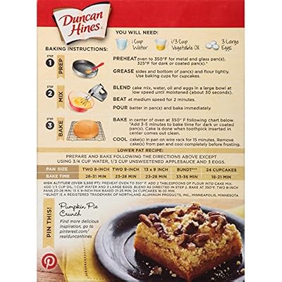Duncan Hines Perfectly Moist Classic Yellow Cake Mix 15.25 Ounce, Pack of 12
