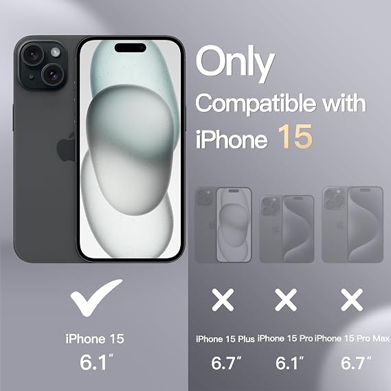 GGM GİYİM & AKSESUAR iPhone 15 ile Uyumlu İçi Kadife Dışı Mat Yapıya Sahip Koruma Sağlayan Lansman Silikon Kılıf (Siyah)