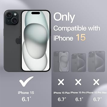 GGM GİYİM & AKSESUAR iPhone 15 ile Uyumlu İçi Kadife Dışı Mat Yapıya Sahip Koruma Sağlayan Lansman Silikon Kılıf (Siyah)