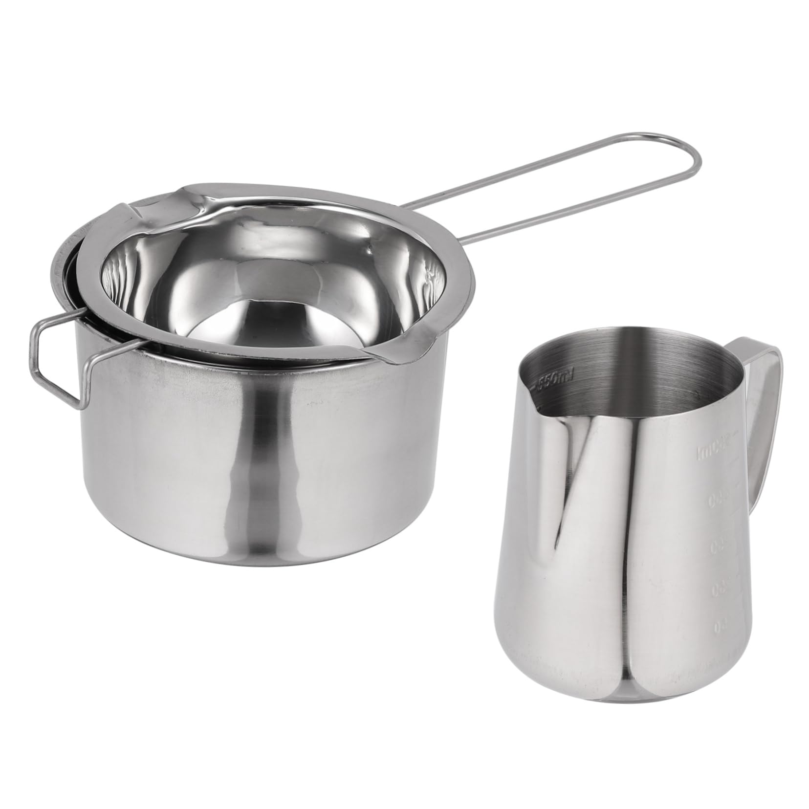 Alipis 1set Stainless Steel Melting Pot Double Boiler for Butter Cheese Outdoor Cookware Conduction for Melting Without Burning