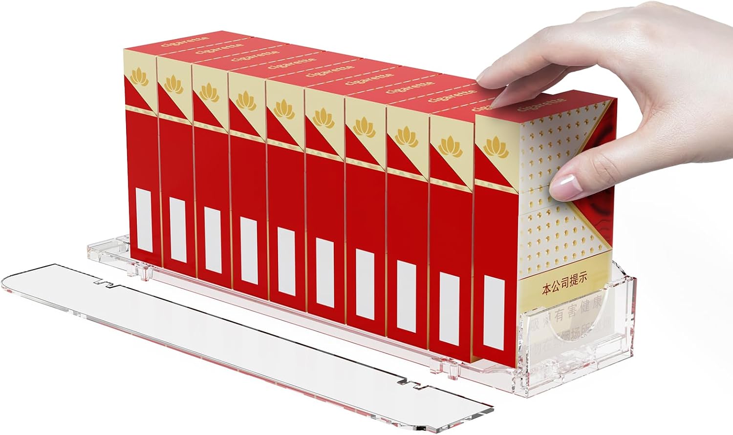 Automatic spring-Loaded Cigarettes Pusher，Shelf Pusher System - Auto-Push Organizer for Snus/Gum (Fits ≤2.79" Width), Cigarette Display Holder for Market Store（10 PCS）