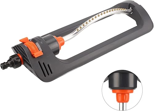 Miniatura 6 de Rociador oscilante automático para césped con 19 boquillas, rociador de agua lateral izquierdo, derecho y medio, ideal para jardín en casa, patio,
