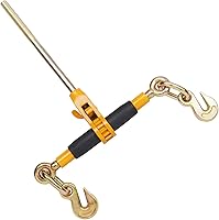 Vista 11 de VEVOR Carpeta de cadena de trinquete, carpetas de carga resistentes de 5/16"-3/8", con ganchos G80 límite de carga seguro de 7,100 libras, mango