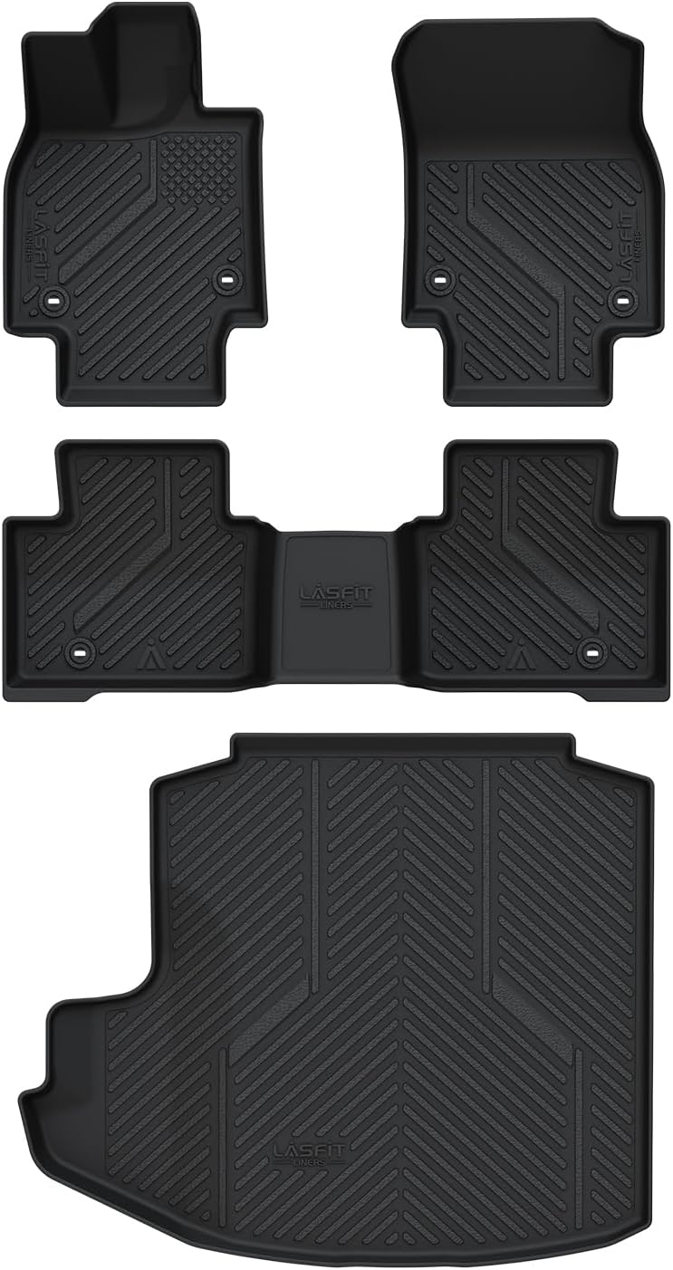 LASFIT Floor Mats & Trunk Mat for Toyota Crown 2023-2026, All Weather TPE Mats Custom Fit Floor Liners for Toyota Crown Accessories 1st & 2nd Row Full Set Car Mats and Cargo Liner, Black - Image 8