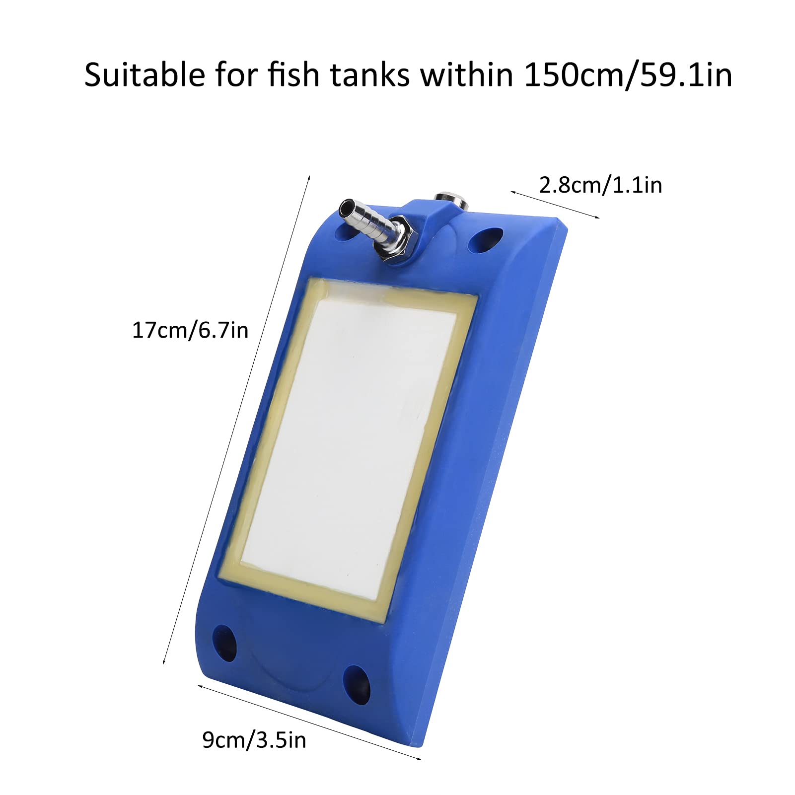 Potenziatore di Ossigeno per Acquario, Diffusore di Ossigeno a Microbolle per Acquario di Pesci, Bastone Nano Air Stone a Doppia Interfaccia per Acquario per Acquari a Secchio e (S1600ML)