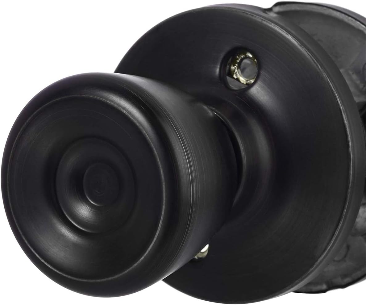 Amazon Basics Closet Door Knob, Bell, Matte Black