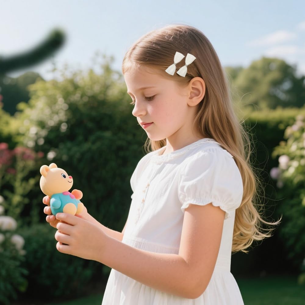 Set di fasce per capelli con perline e clip, accessori per capelli con strass, set regalo da 4 pezzi, per bambine e ragazze della scuola (serie perla)