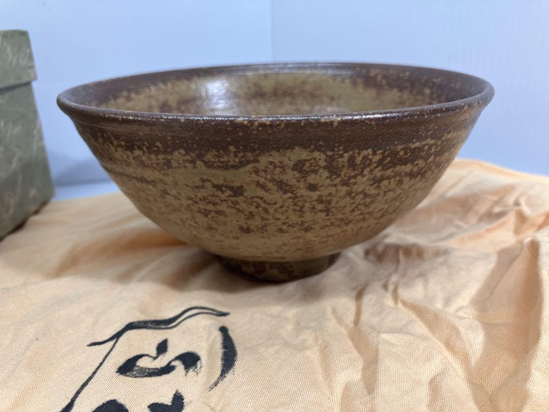 Antique Daisen Ware Tea Bowl Matcha Bowl, Antique Art *Paper Box with Self-Fabric