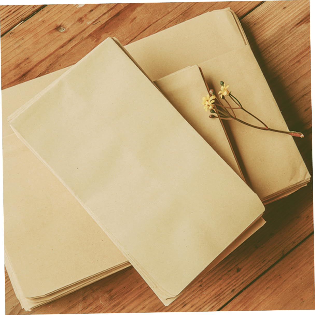 200 Pezzi 100 Buste di Carta Kraft Gialle 17,5X11 CM Spesse Buste Classiche per Ufficio e Scuola per Cartoline e Inviti Confezione da 100 Pezzi per Eventi e Corrispondenza
