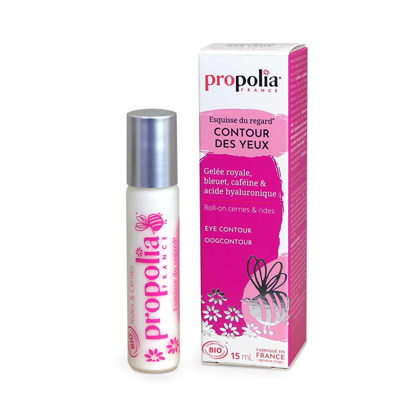 Propolia - Contour des Yeux Bio - Gelée Royale & Caféine - Roll-on 15ml