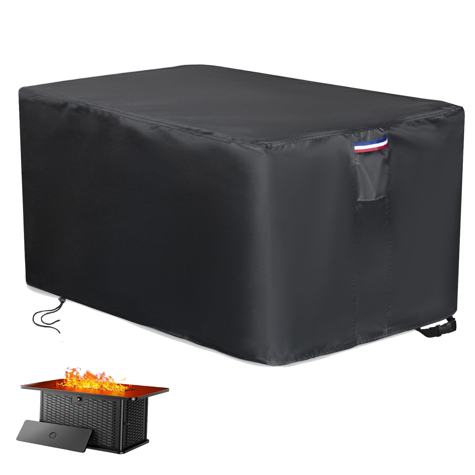 600D Fire Pit Cover Rectangular 42" Propane Firepit Table Cover