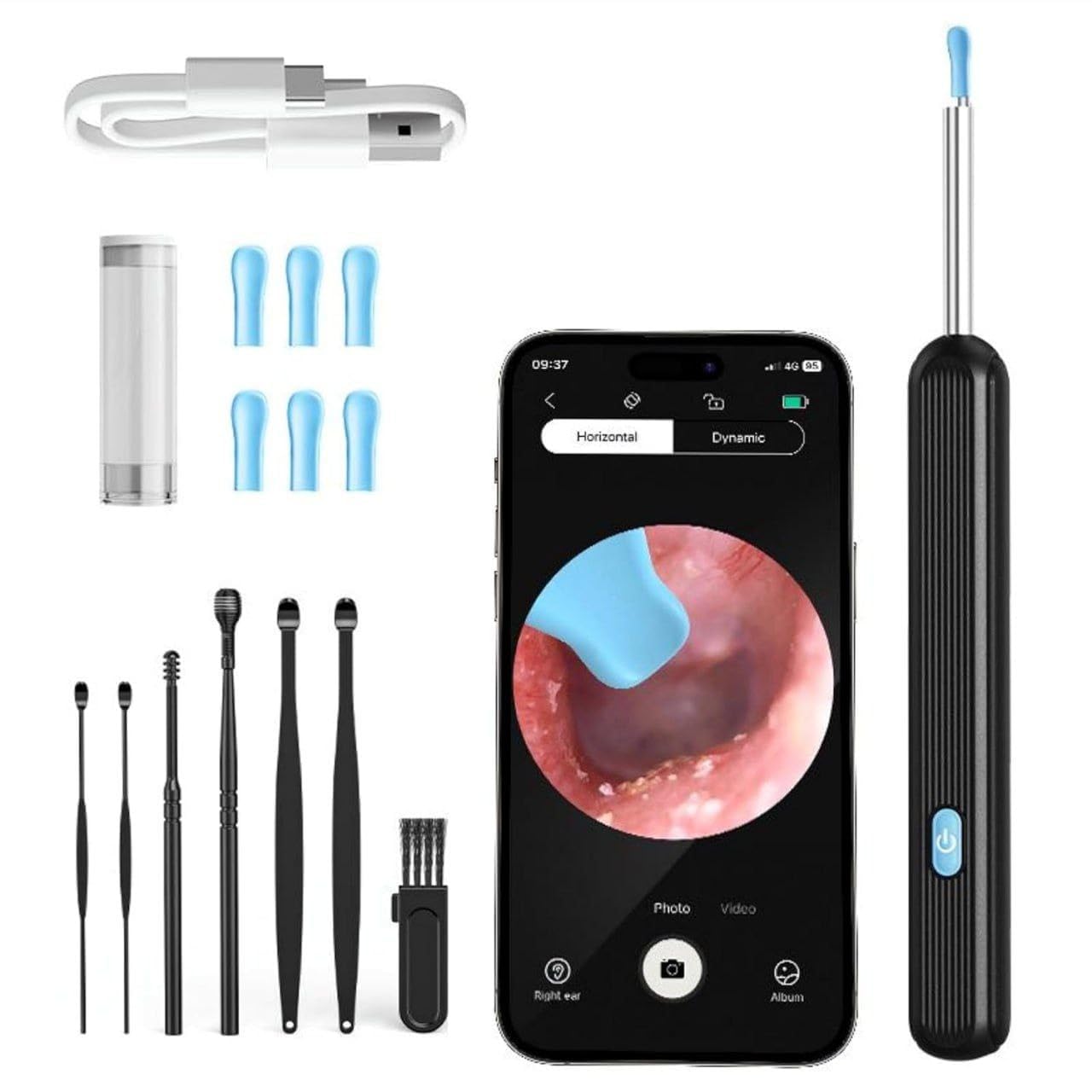 Cleansify Ear Endoscope Wax Cleaner with 1080P HD Camera, 4.5mm Ultra-Slim Lens, LED Light, Safe & Easy Ear Cleaning Tool for Kids & Adults, Compatible with Android & iOS (Black)-image-21