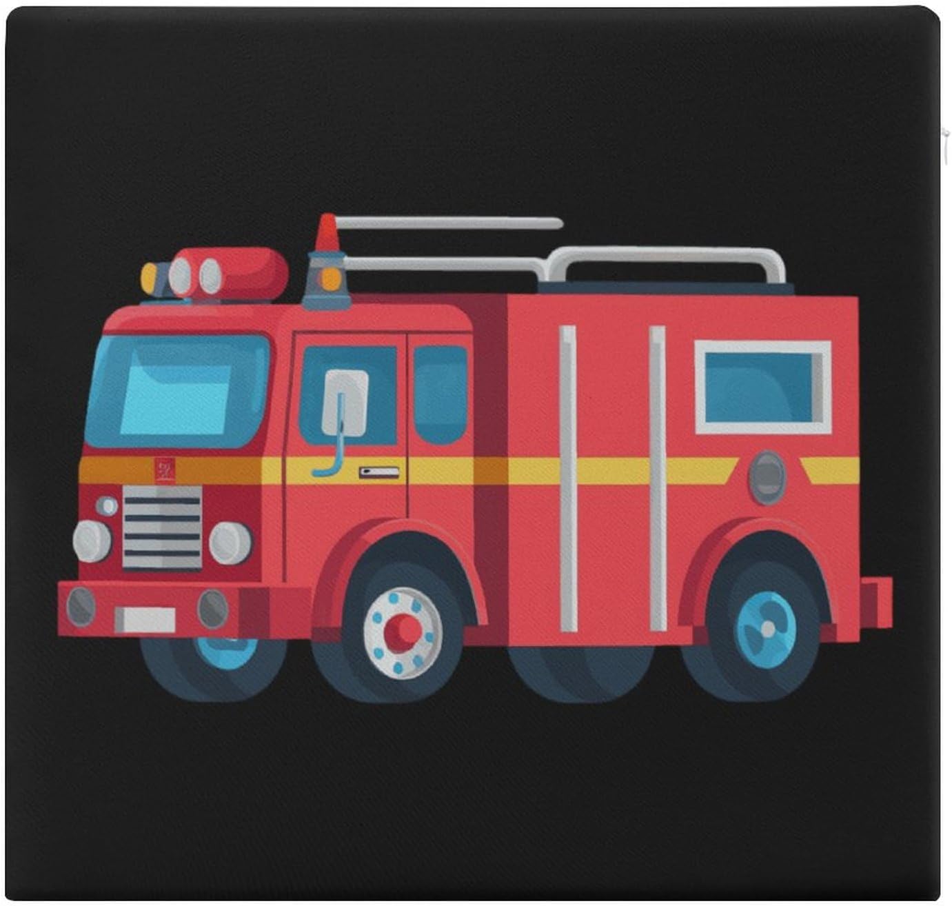 Fire Truck Floor Pillow Meditation Yoga Cushion Square Chair Cushion Pillows Seating for Adults