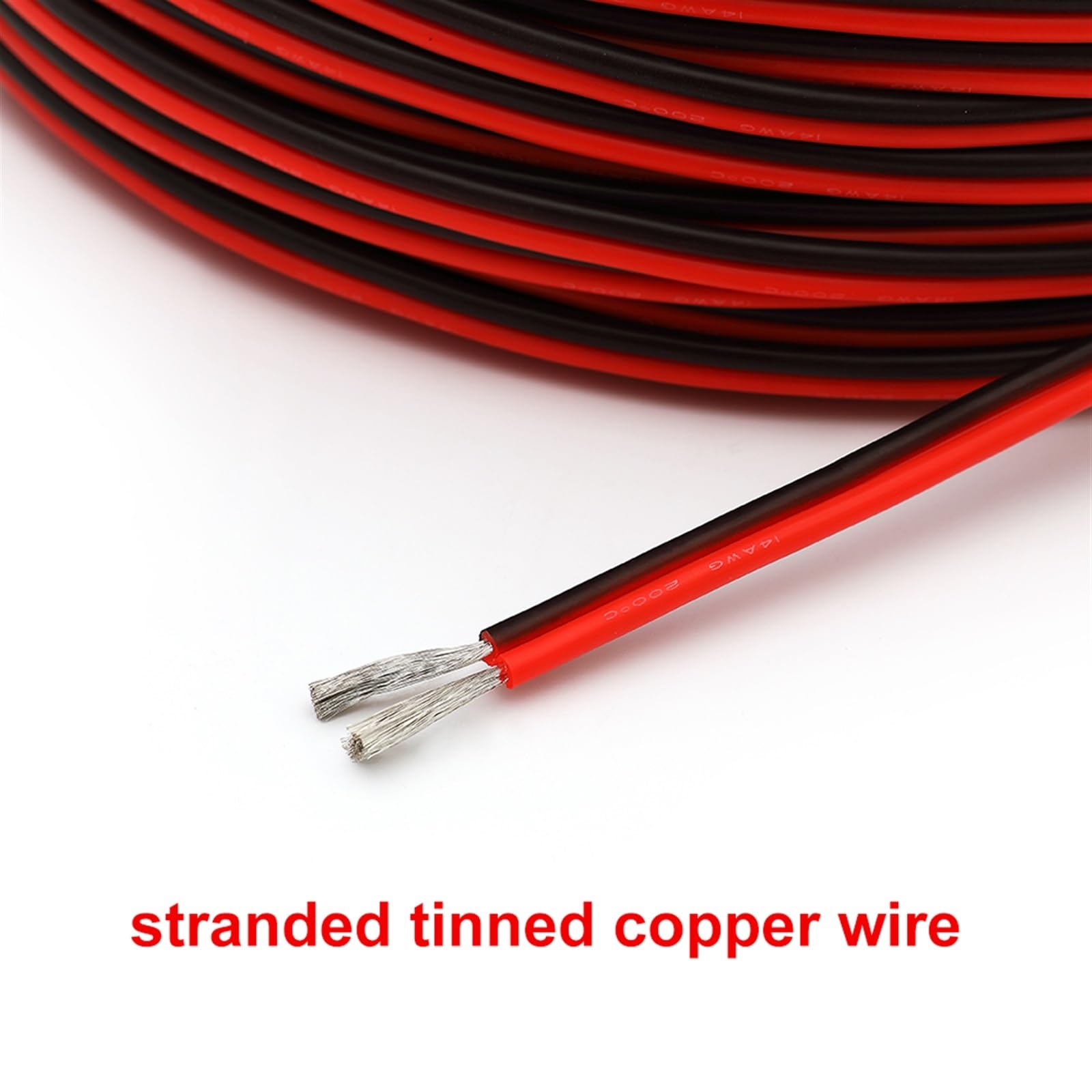cable eléctrico, Cable eléctrico de 2 pines, color rojo y negro, un solo, 3528 5050, cable extensión for iluminación LED(20meter)