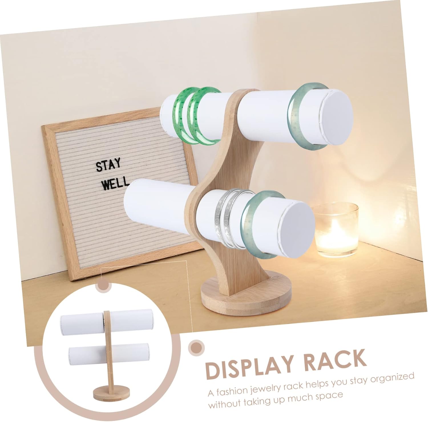 1pc Display Organizer High-end Dual Storage Rack for Jewelry Accessories Stylish Accent for Dressers and Vanities for Special Occasions
