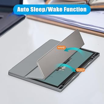 Hybrid Case Compatible with Boox Note Air3 C/Air 3 B/W 10.3 inch ePaper Cover with Auto Sleep/Wake Function,Gray