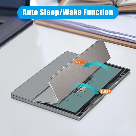 Hybrid Case Compatible with Boox Note Air3 C/Air 3 B/W 10.3 inch ePaper Cover with Auto Sleep/Wake Function,Gray