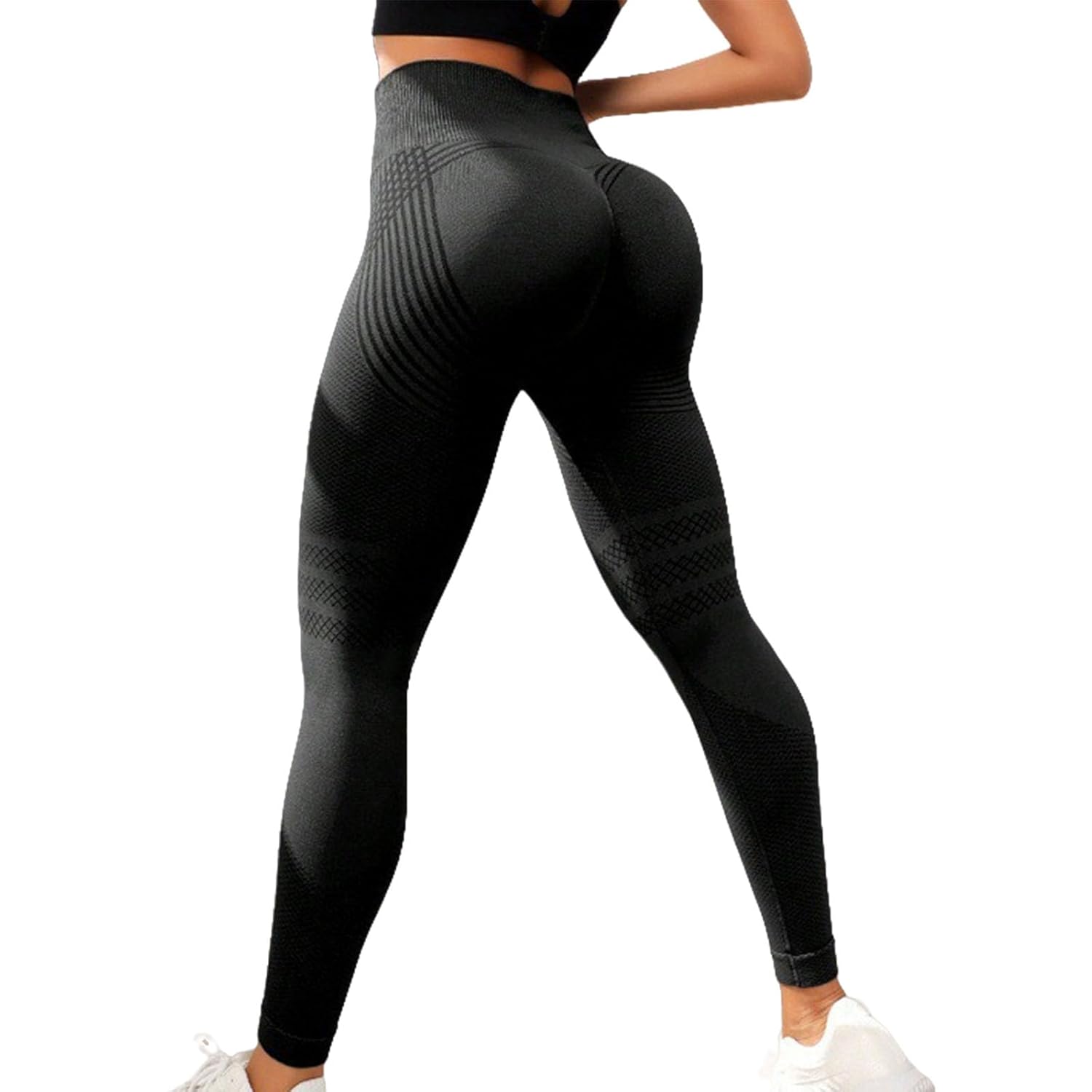 Resistance Band Leggings for Women High Waist Leggings with Built-in Resistance Bands for Yoga Gym Workout