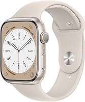 Apple Watch Series 8 GPS 41mm Starlight Aluminum Renewed - ECG, Blood Oxygen, Crash Detection Fitness Tracker