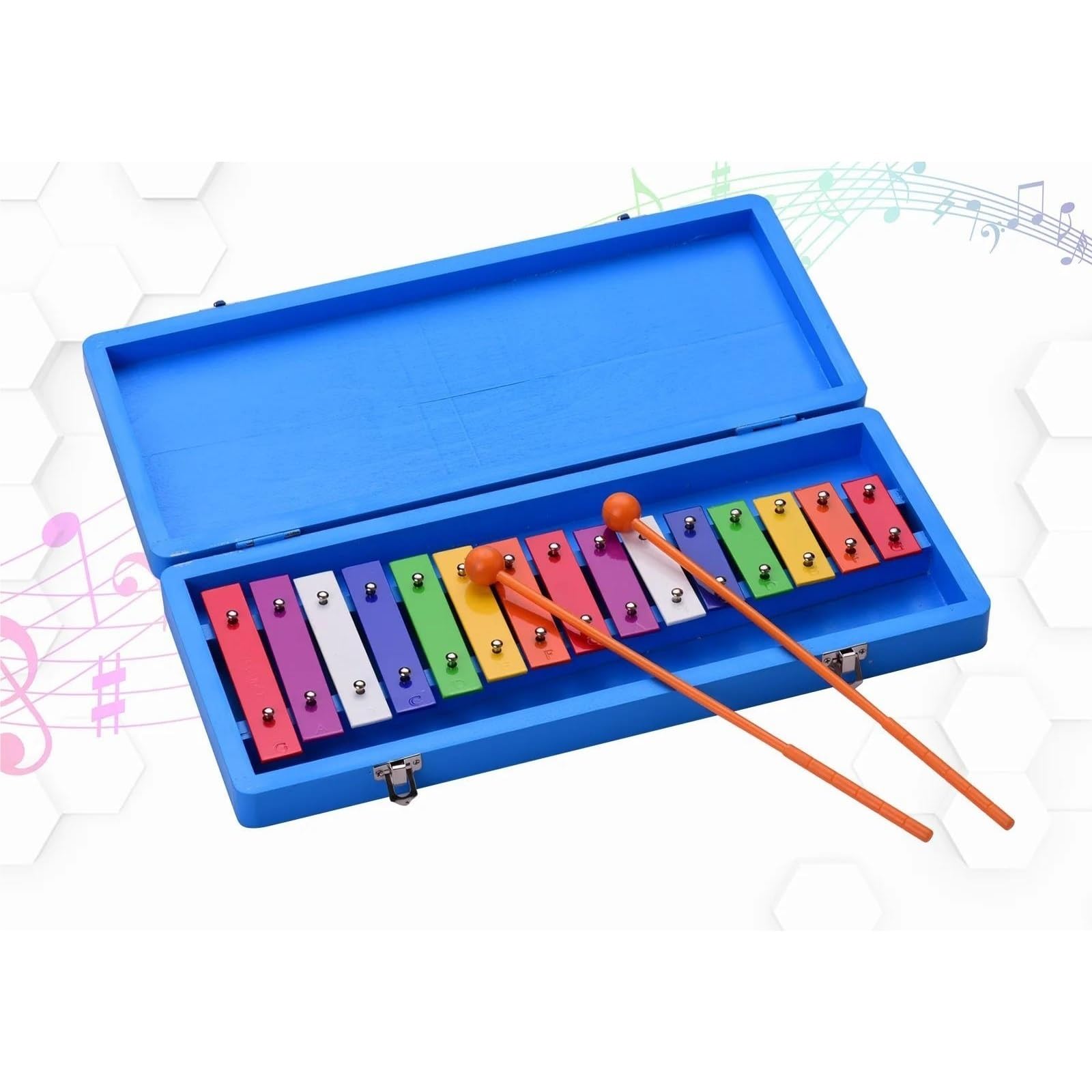 Strumento Xilofono Xilofono Glockenspiel A 15 Tasti Strumento A Percussione Musicale Colorato Con Custodia