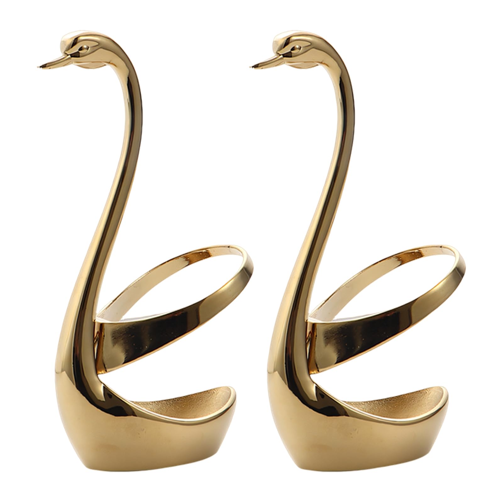 MALSSE Premium Stainless Steel Kitchen Utensils Stand with Artistic Swanning Designs Spoon Forks Rest for Modern Homes Hygienic Rustless Stand