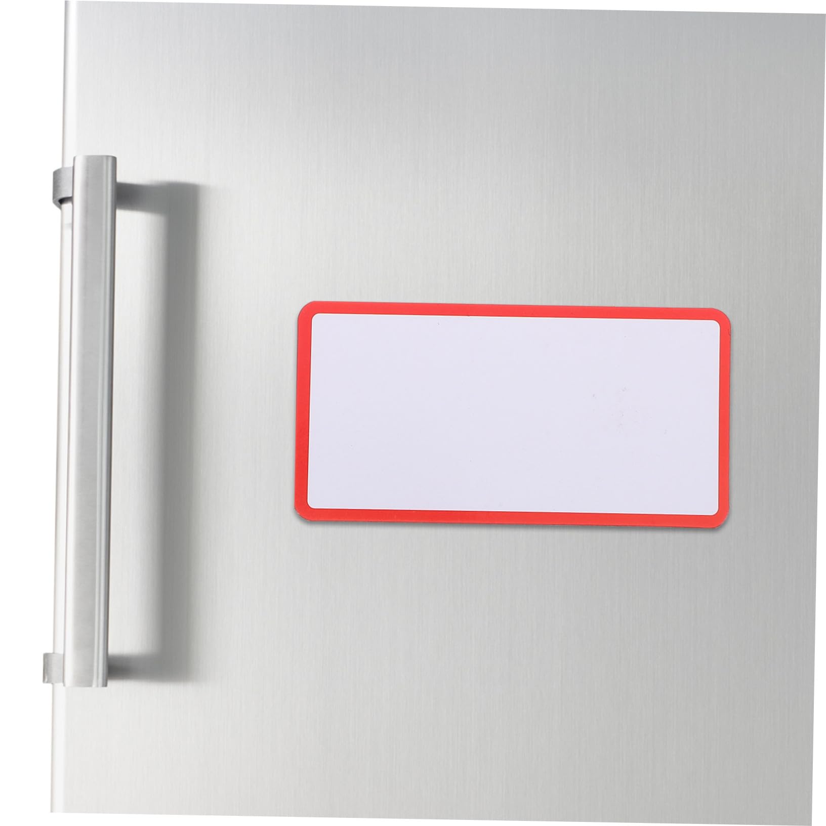 48 Stück Abwischbare Magnetetiketten für Schule und Büro Flexible Namensschilder mit Farbiger Umrandung für Whiteboards Kühlschränke und Metallregale Wiederverwendbare Magnetetiket