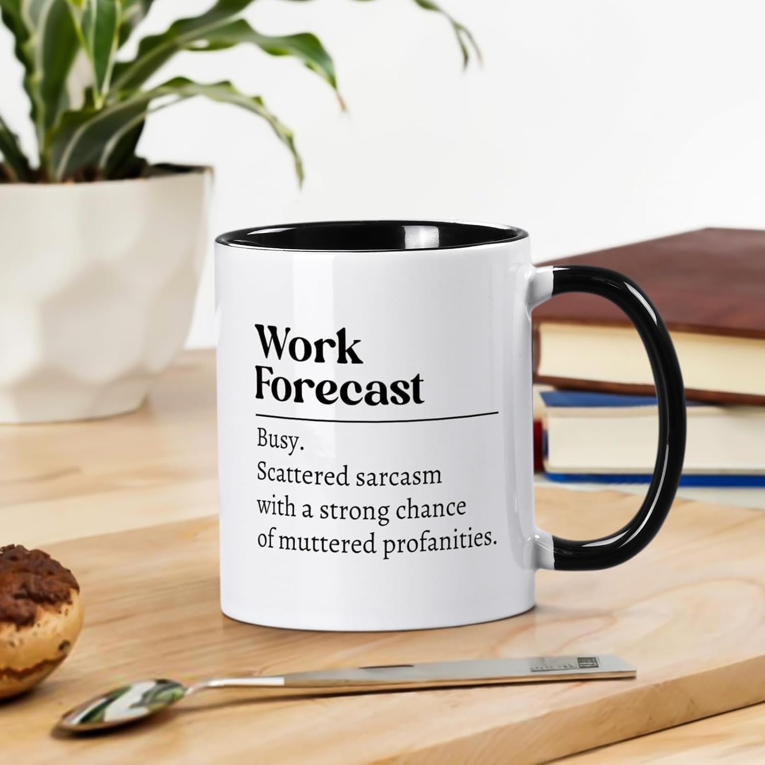 Maustic Coworker Gifts, Funny Birthday Christmas Gift for Coworkers Boss Employer, Work Forecast Coffee Mug, Sarcastic Gag Gift, Funny Coffee Mug, 11 Oz - Image 3