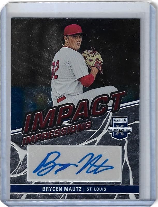 Brycen Mautz Autographed Impact Impressions Collectible Baseball Card - 2023 Panini Elite Extra Edition Baseball Card #II-BMZ (Cardinals)