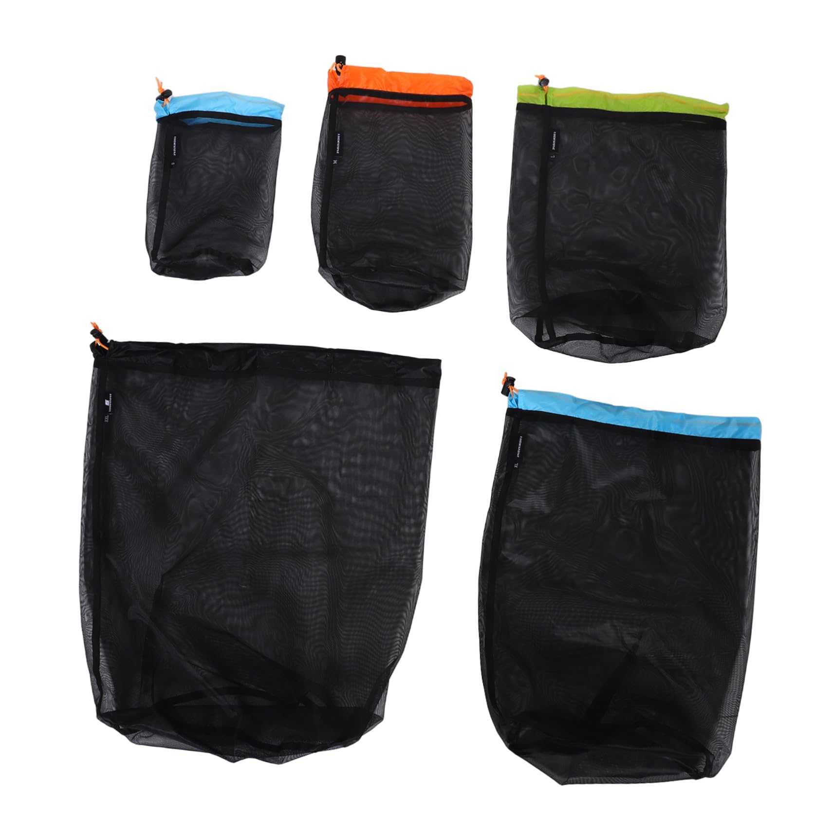 BESPORTBLE 1set Outdoor Compression Storage Sack Polyester Mesh Drawstring Bag for Travel Clothes Sleeping Bag and Camping Gear