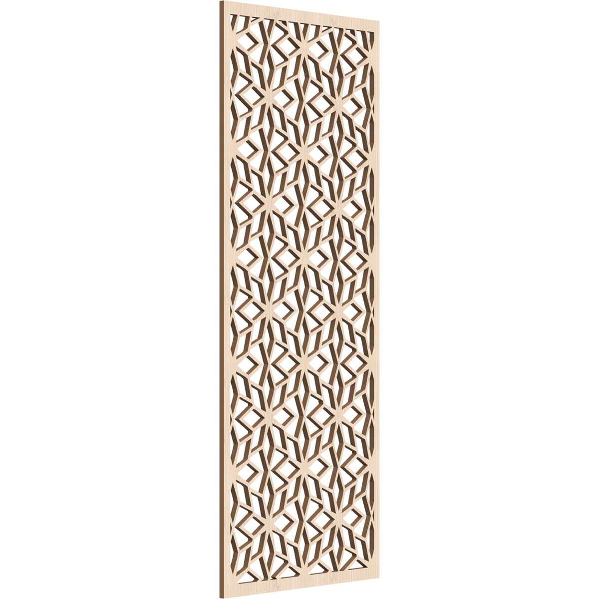 Lake Decorative Pierced Fretwork Wood Wall Panels, 13 3/8"W x 34 3/8"H x 1/4"T, Red Oak