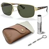 RB3663 Square-Round Shaped Sunglasses for Men & Women with Official RAYBAN Eyewear Kit