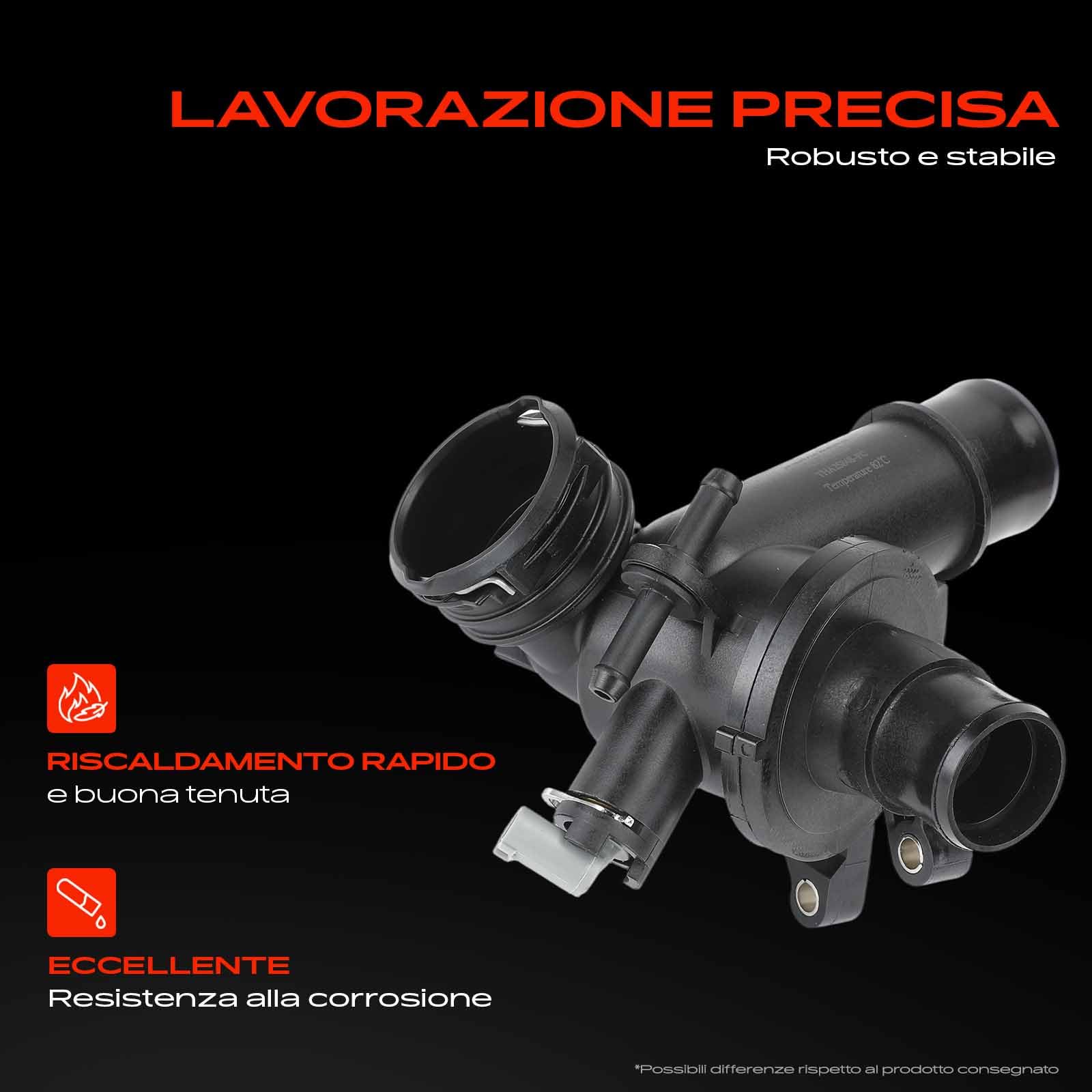 Frankberg Termostato del liquido di raffreddamento 2 Poli diesel | Compatibile con: CLS Shooting Brake X218, GLE W166, Sprinter 3-T Box B906, Classe C Coupé C204, Sprinter 46-T Box B906