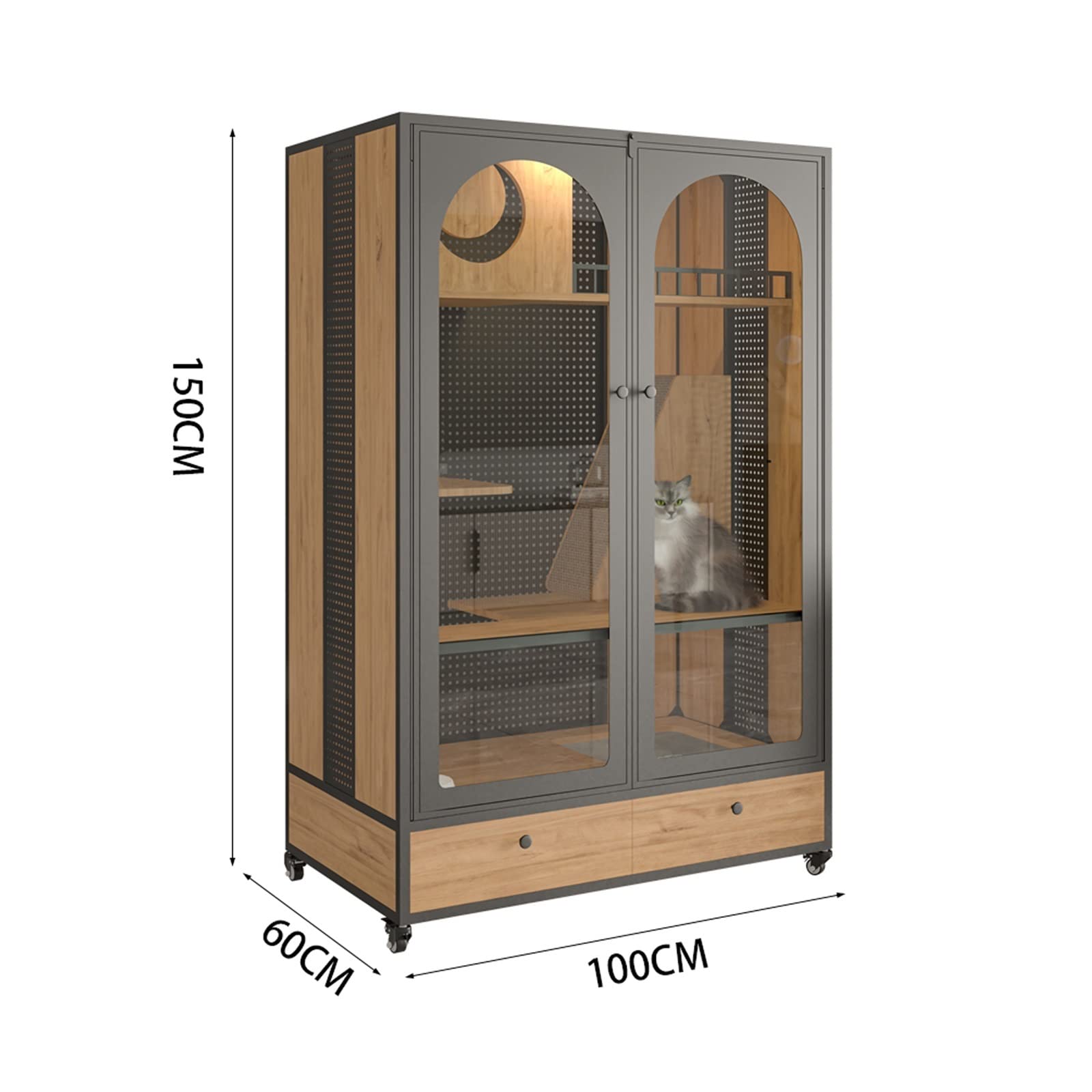 villa per gatti Cat Villa Gabbia for gatti in legno Cuccia for grande for da interno Per interni