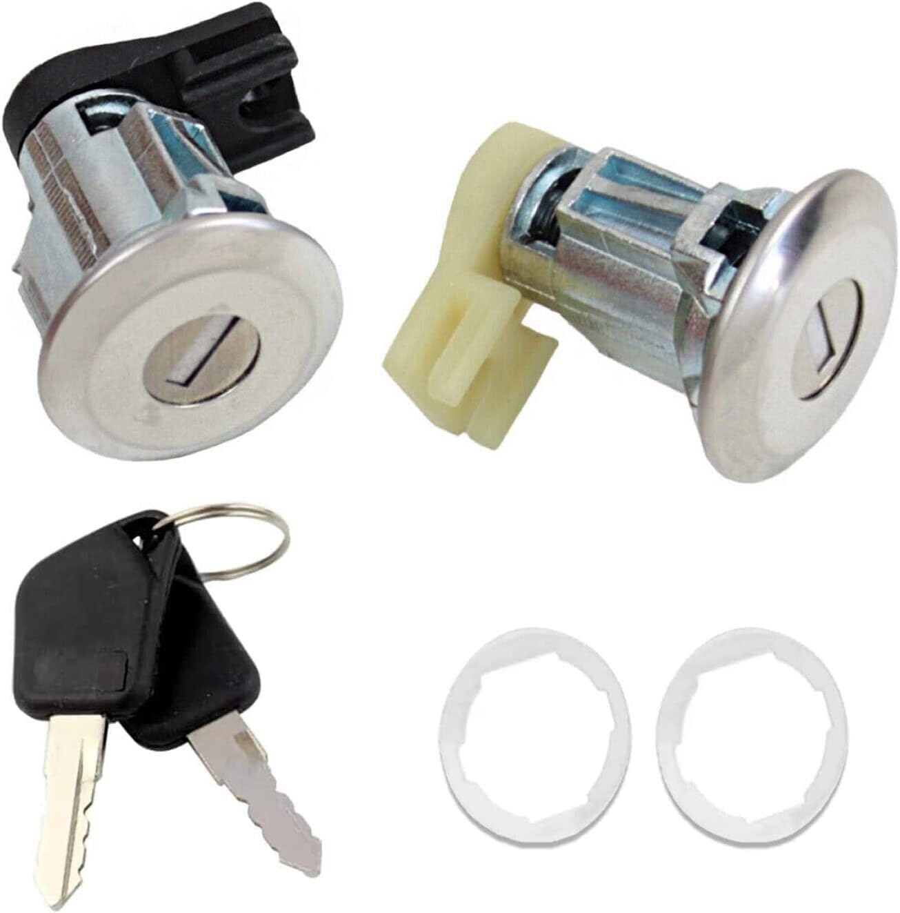 Cilindros de cerradura de puerta delantera izquierda y derecha completos con llaves, compatibles con PEUGEOT 106, 205, 309, 405, OEM 91700A, 9170.0A, 9170-0A