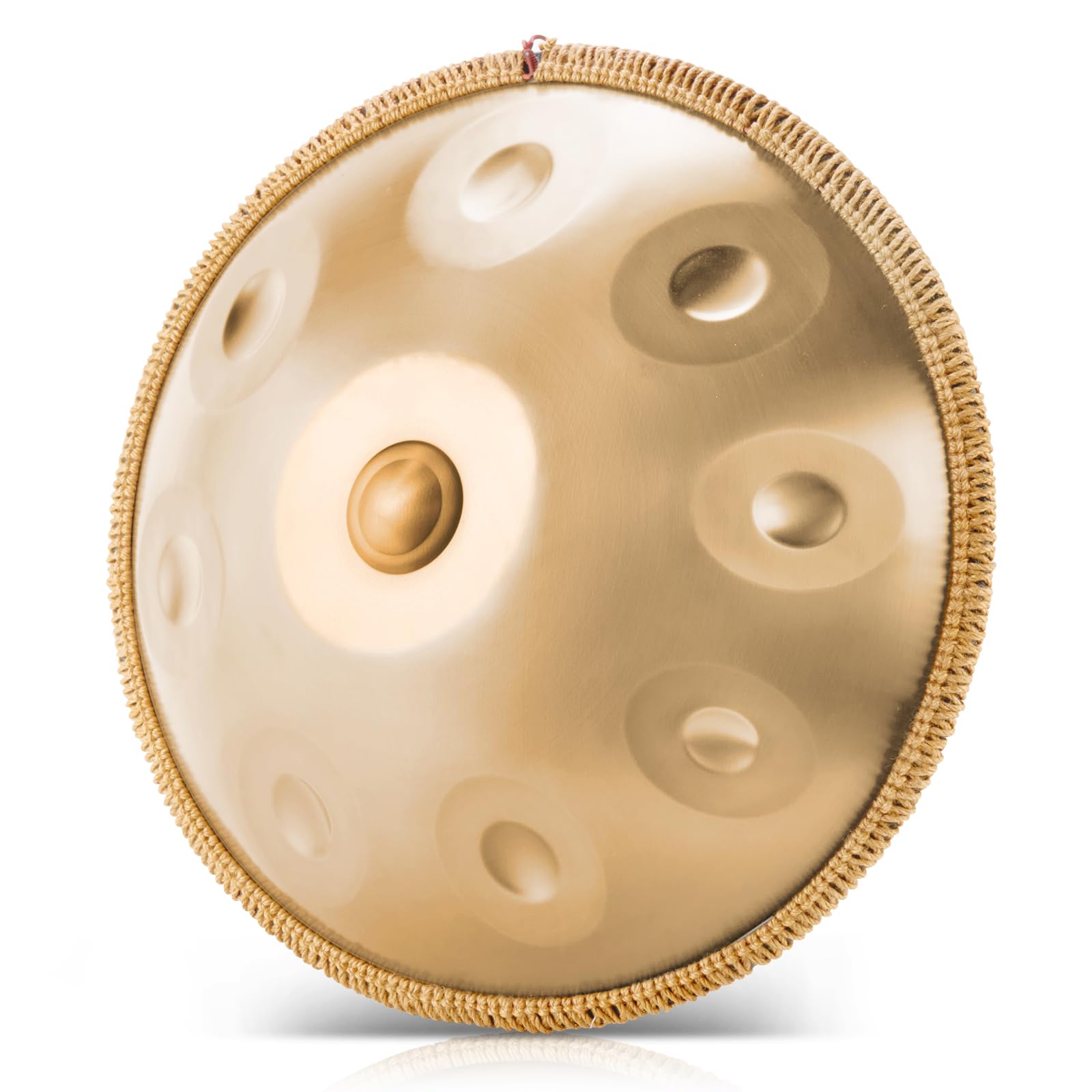 Tambor Handpan de 22 Pulgadas, 9 Tonos, 440 Hz, en re Menor, afinado a Mano, Ideal para sanación con Sonido, Yoga y presentaciones en Vivo (Dorado, 9 Tonos, 440 Hz)