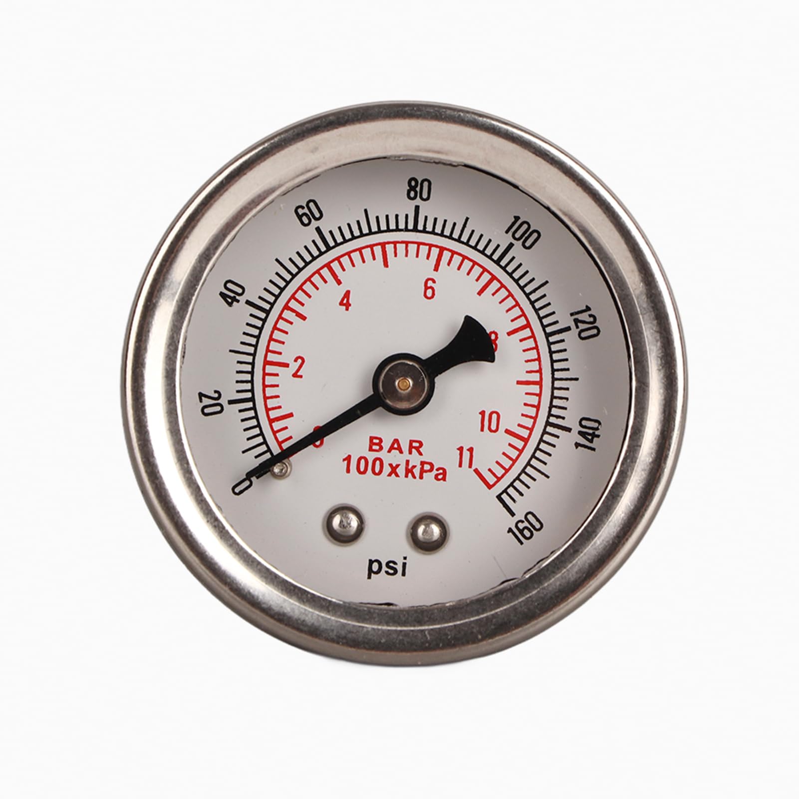 Kit de Regulador de Presión de Combustible Ajustable para Automóvil con Medidor de 100 PSI, Acero Inoxidable 304, para Motor Turboalimentado de Alto Rendimiento (BLACK)