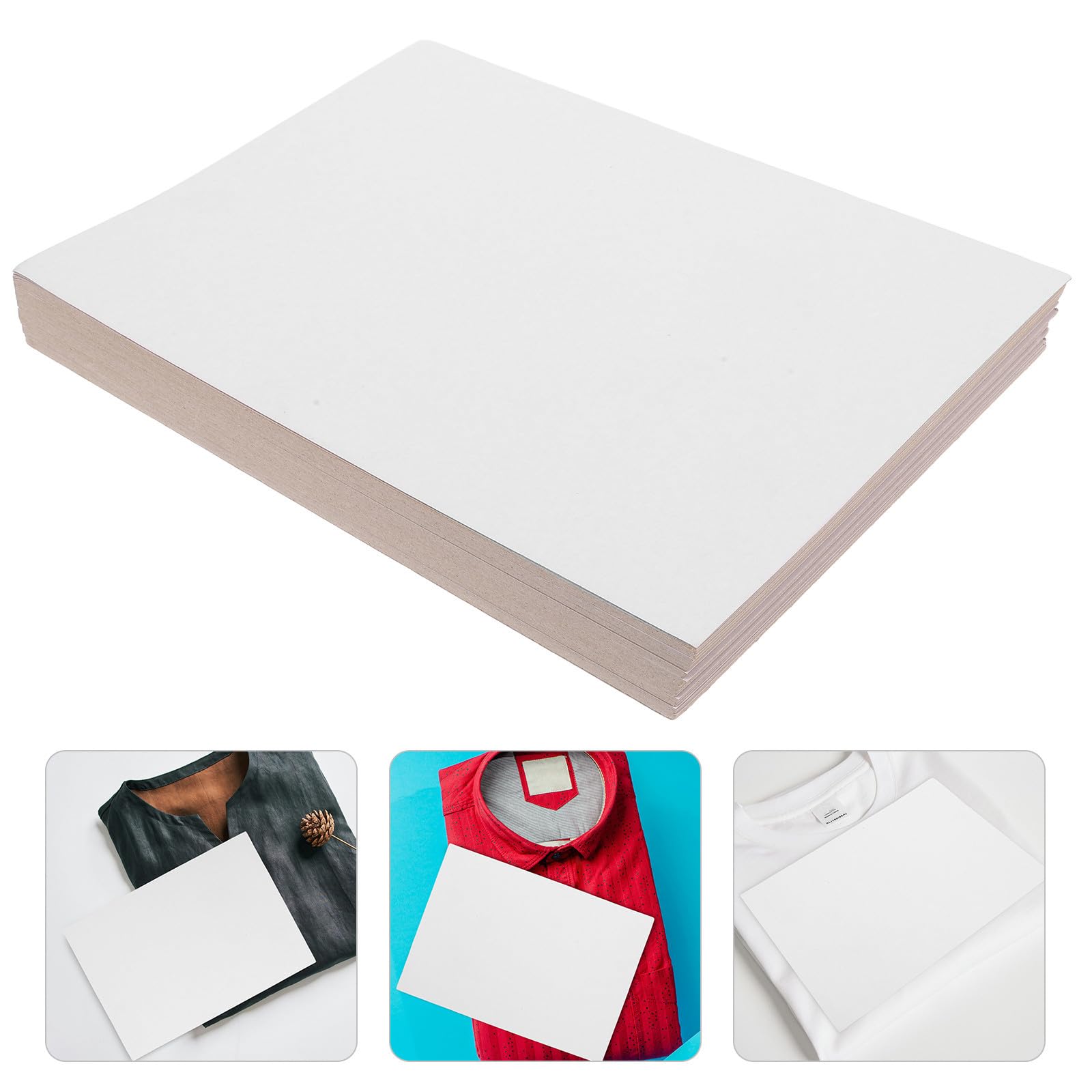 Toddmomy 100 Stück Hemdfutterbrett aus Weißem Papier 210x290mm zum Organisieren und Verpacken von T shirts mit Anti Falten Design und Stabiler Kartonqualität