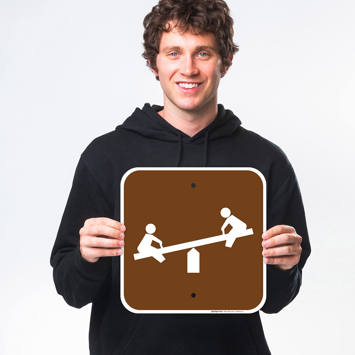 Sigo Signs 'Not A Playground' Keep Out Sign - 18x18 Inch Durable Outdoor HDPE Sign, Made In USA - View #3