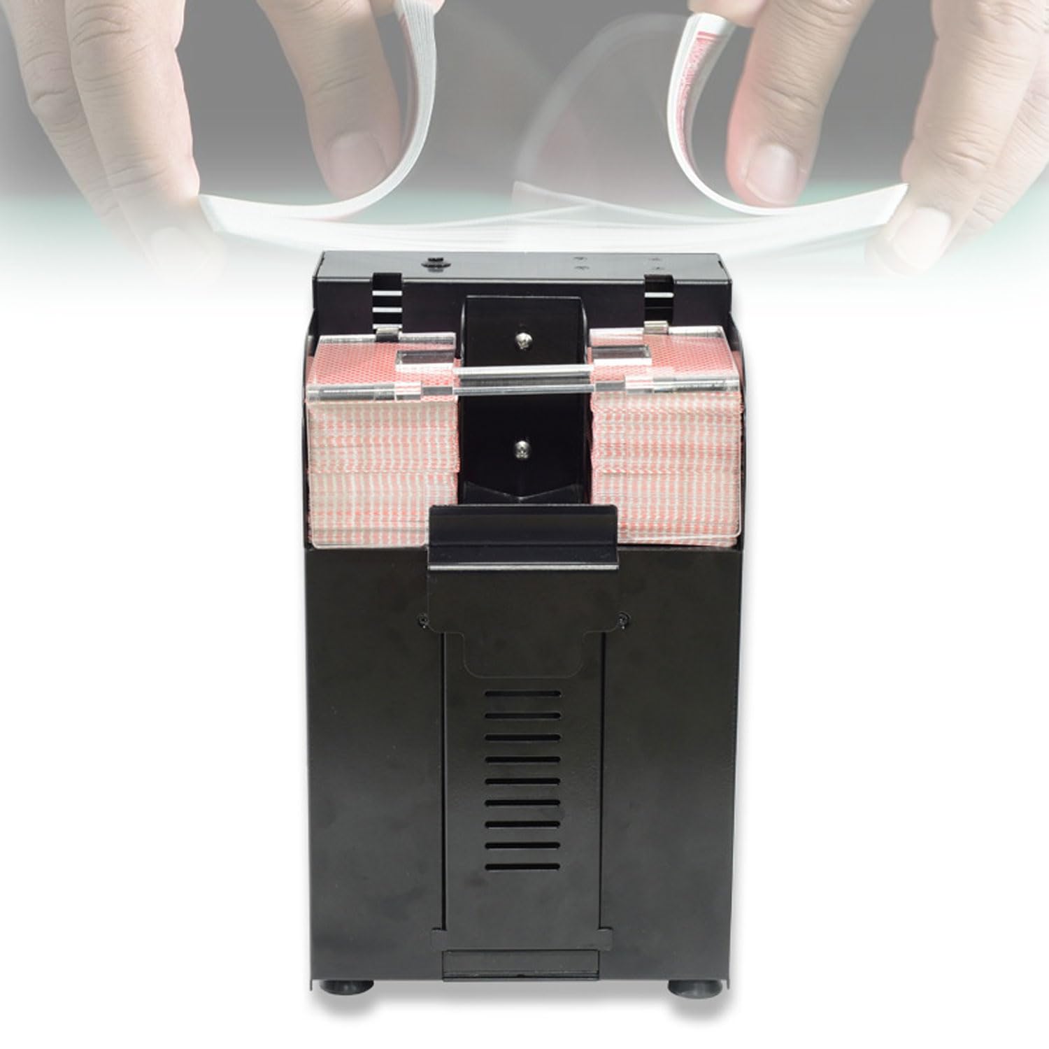 Automatische Kartenmischmaschine, bodenstehender Poker-Kartenmischer, Mischen von 8 Kartendecks gleichzeitig, für breite Karten, Bridge, Poker, Spielkarten
