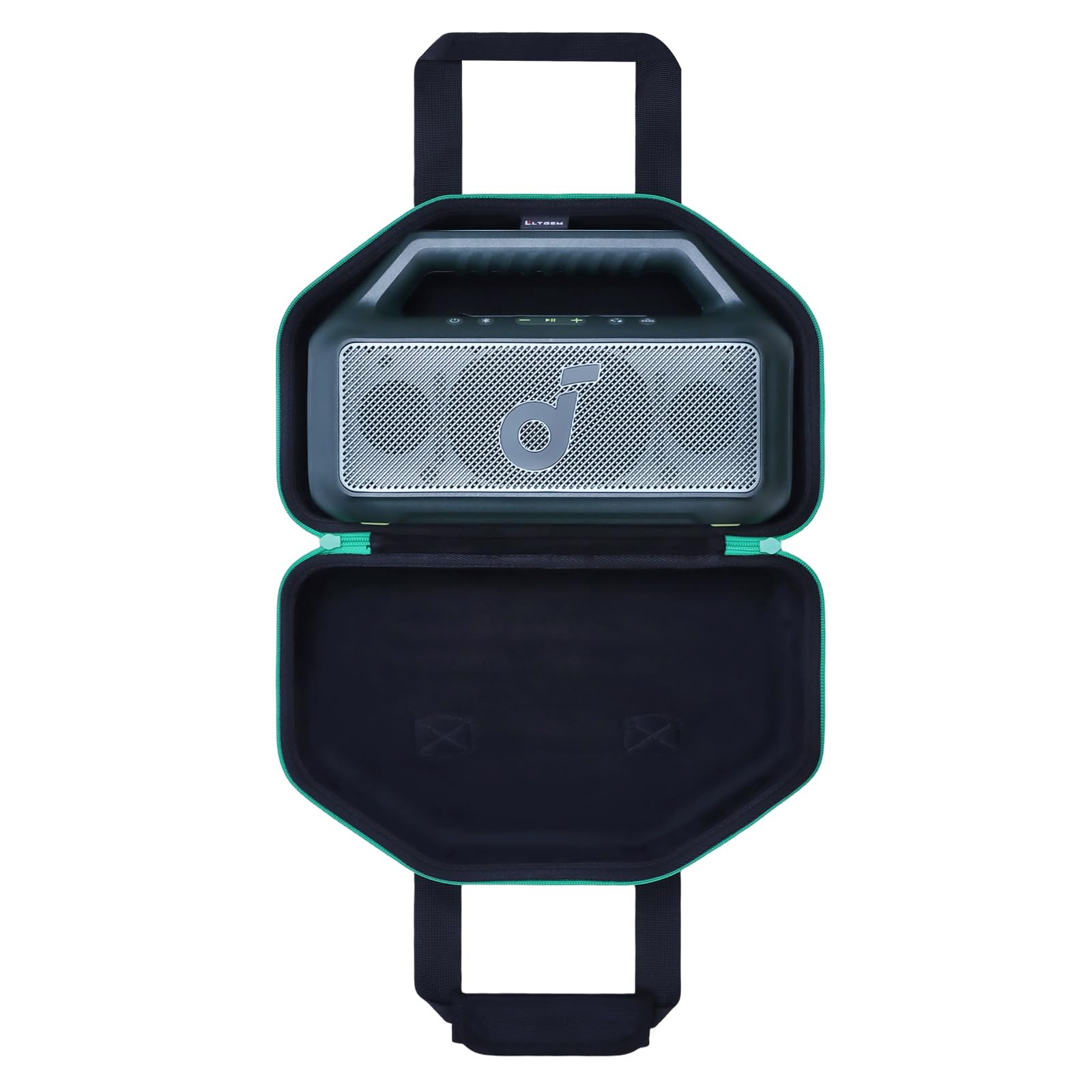 LTGEM Case Compatible with Soundcore Boom 2 by Anker Portable Speaker, Green+Blue Trim