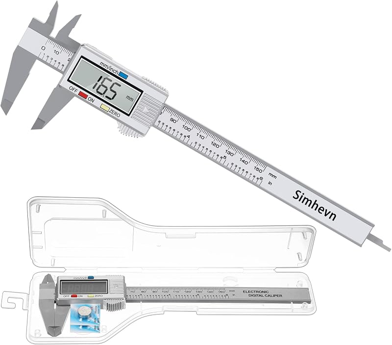 Digital Caliper,0-6 Inch/150mm Conversion, Large LCD | inch/mm conversion, automatic shutdown function, very suitable for home/jewelry/DIY measuremen