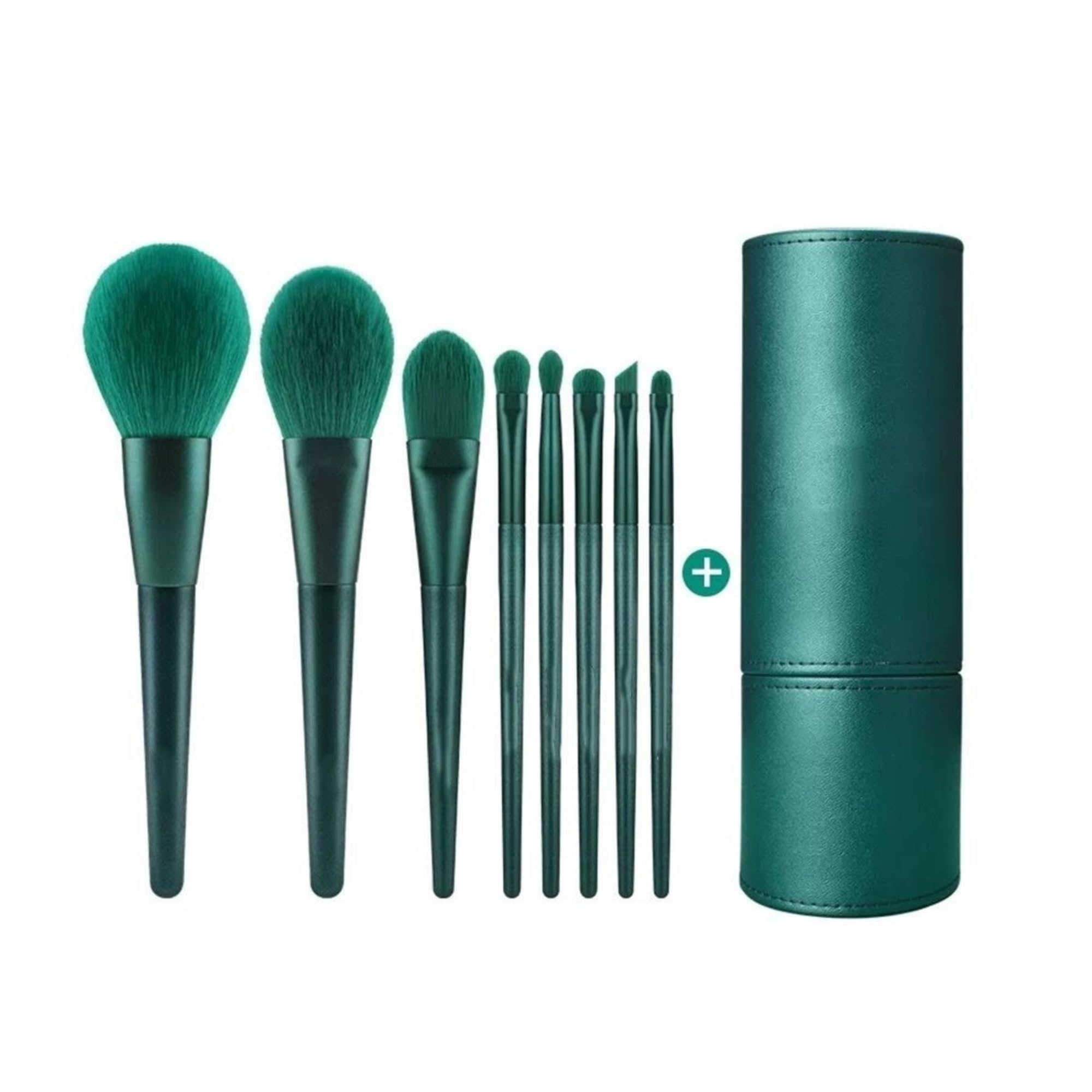 Juego De 8 Brochas De Maquillaje, Herramientas De Maquillaje Súper Suaves, Juego De Brochas para Principiantes, Color Verde, Adecuadas para Viajes Y Regalos, Brocha para,