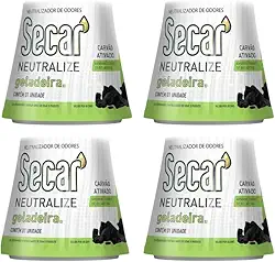 Kit Com 4 Neutralizador De Odores Secar Geladeira 80g Carvão Carbono Ativado Natural Elimina Cheiros Fortes De Peixe Cebola Alimentos Temperados Dura 60 Dias
