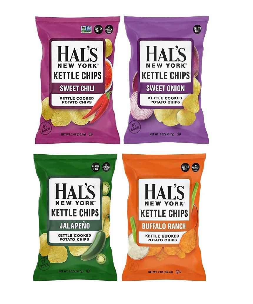 Hal's New York Kettle Cooked Potato Chips, Gluten Free, 2oz