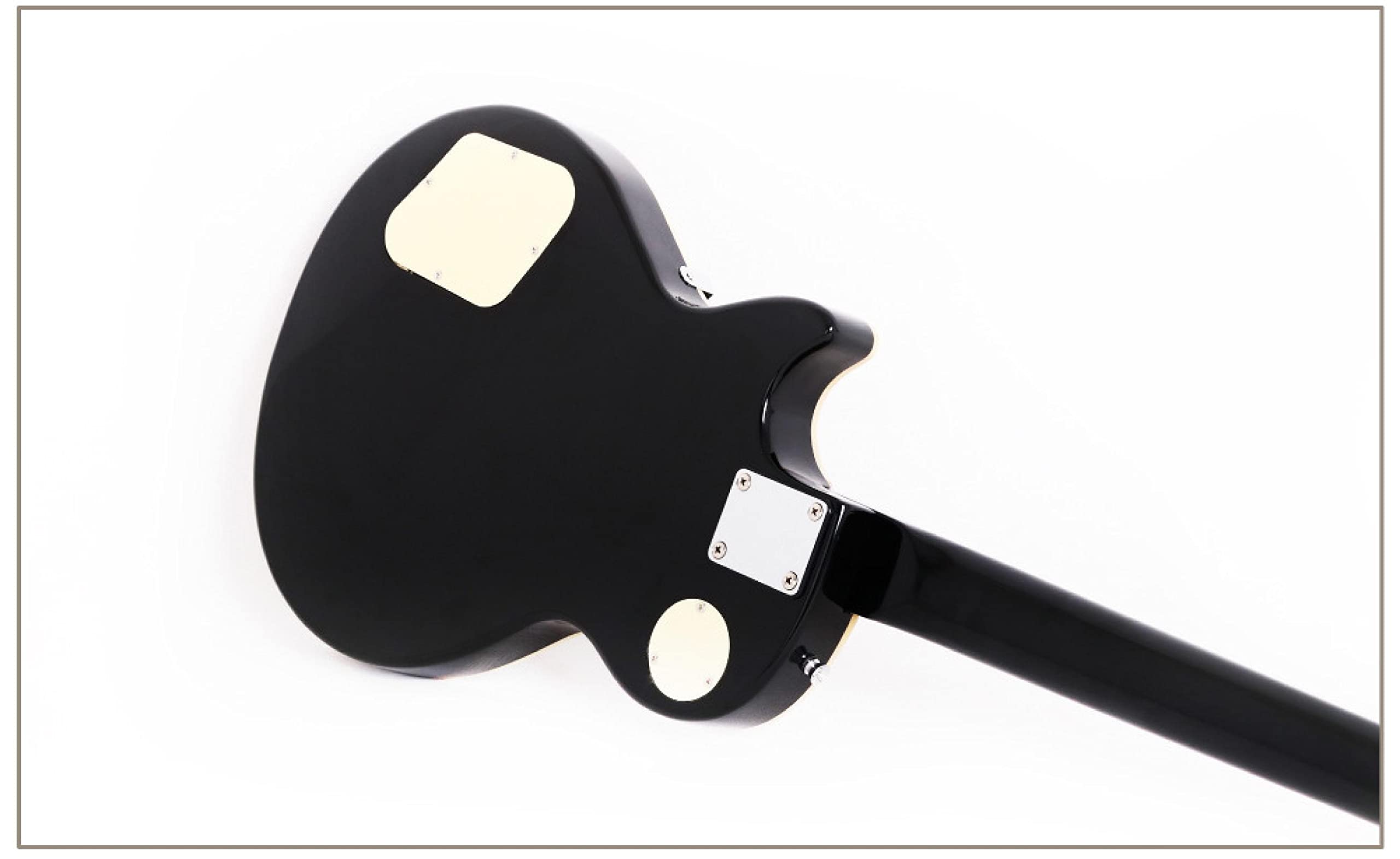Chitarra elettrica 22 piatti Manopola chiusa Tasti a ventaglio in pioppo Strumento musicale nero