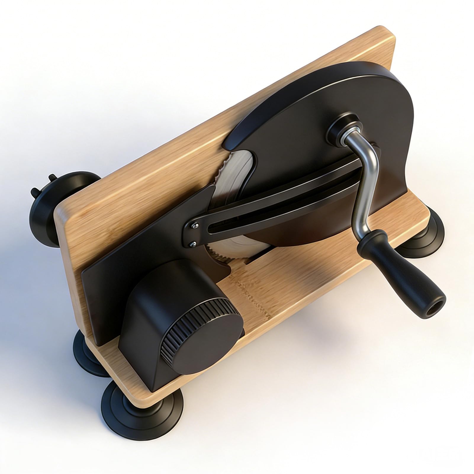 Tissting Cortador de Pan Manual de Acero Inoxidable Ajustable - Cortador de Pan Casero con Cuchilla Giratoria, para Rebanadas Uniformes, Compacto y Elegante (Negra)